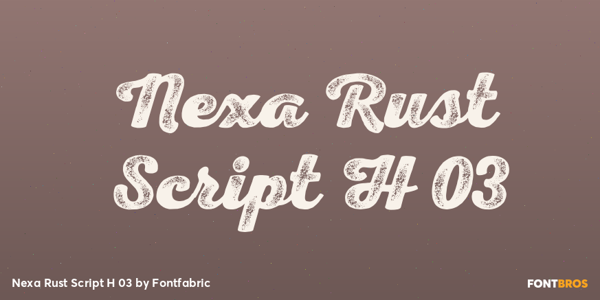 Nexa Rust Script H 03 Poster