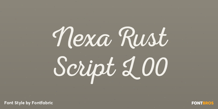 Nexa Rust Script L 00 Poster
