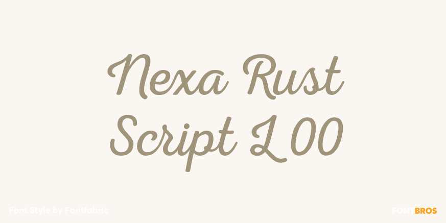 Nexa Rust Script L 00 Poster