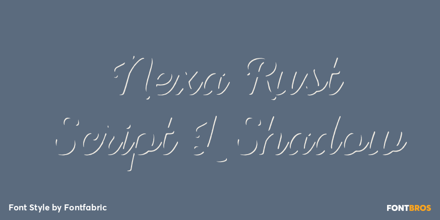 Nexa Rust Script L Shadow Poster