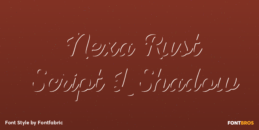 Nexa Rust Script L Shadow Poster