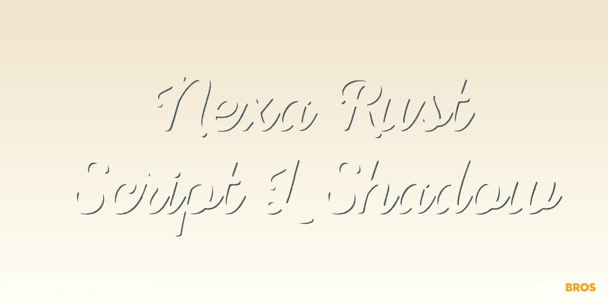 Nexa Rust Script L Shadow Poster