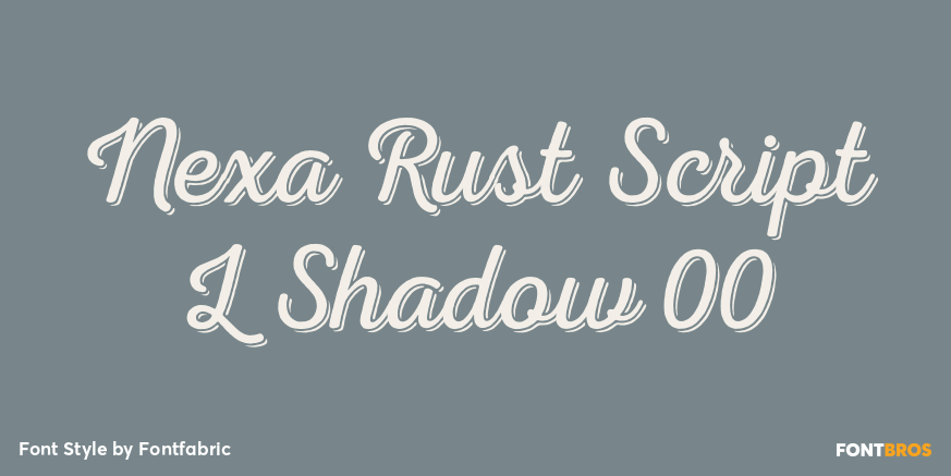 Nexa Rust Script L Shadow 00 Poster