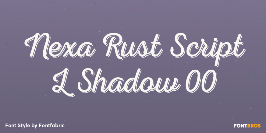 Nexa Rust Script L Shadow 00 Poster