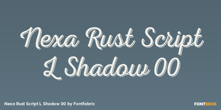 Nexa Rust Script L Shadow 00 Poster