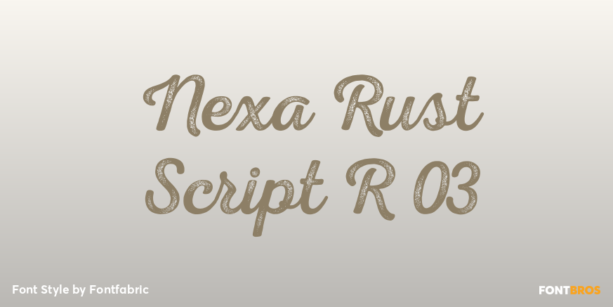 Nexa Rust Script R 03 Font Poster #1