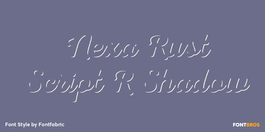 Nexa Rust Script R Shadow Poster