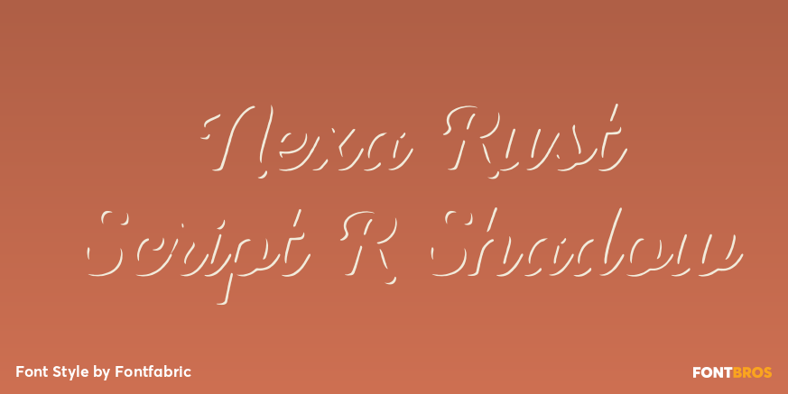 Nexa Rust Script R Shadow Poster