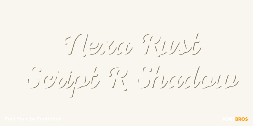 Nexa Rust Script R Shadow Poster