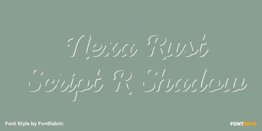 Nexa Rust Script R Shadow Poster