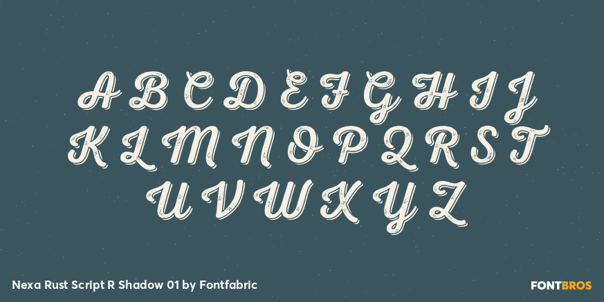 Nexa Rust Script R Shadow 01 Font Poster #2