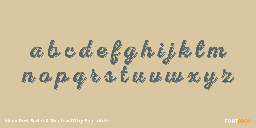 Nexa Rust Script R Shadow 01 Font Poster #3
