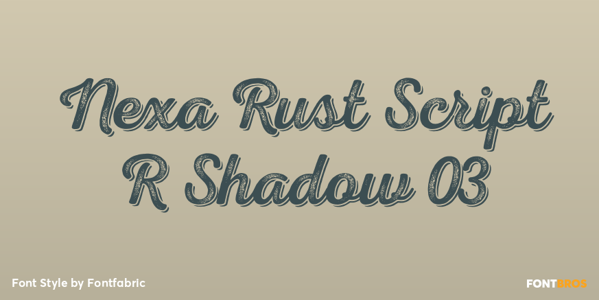 Nexa Rust Script R Shadow 03 Poster