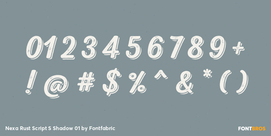Nexa Rust Script S Shadow 01 Font Poster #1