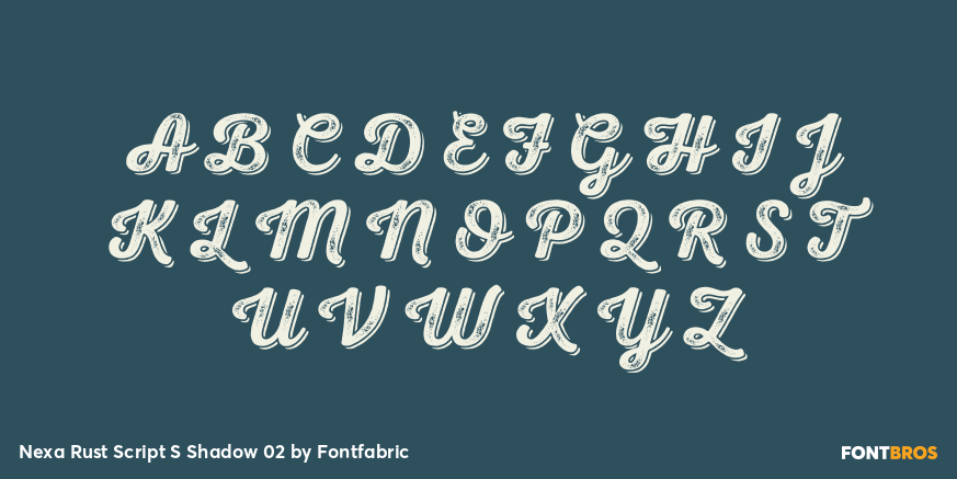 Nexa Rust Script S Shadow 02 Font Poster #2