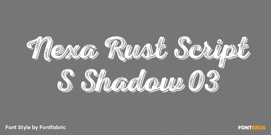 Nexa Rust Script S Shadow 03 Font Poster #1