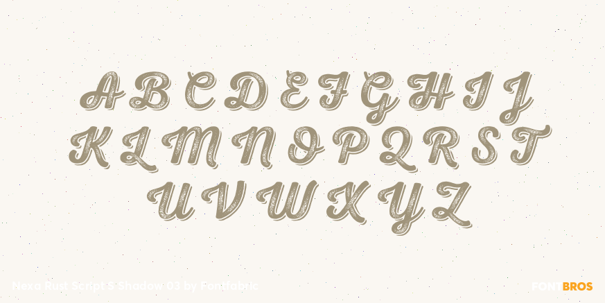 Nexa Rust Script S Shadow 03 Font Poster #2
