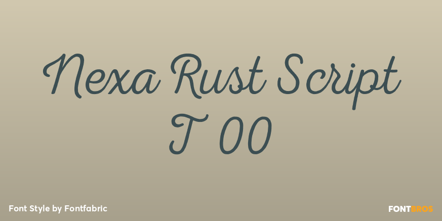 Nexa Rust Script T 00 Poster