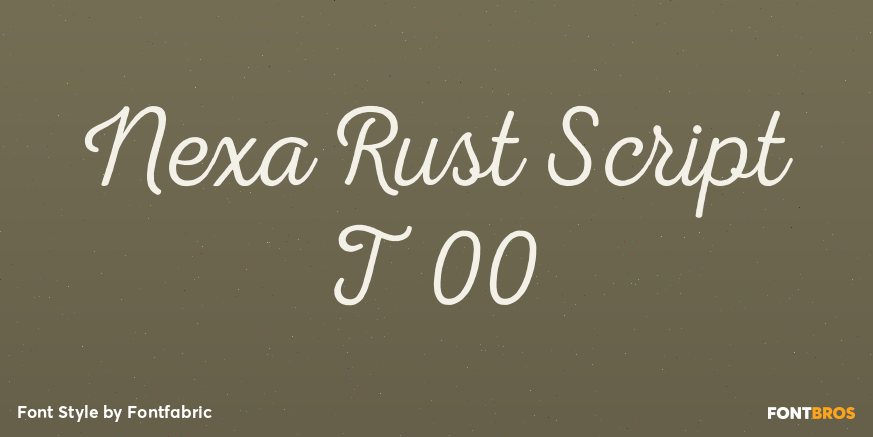 Nexa Rust Script T 00 Poster
