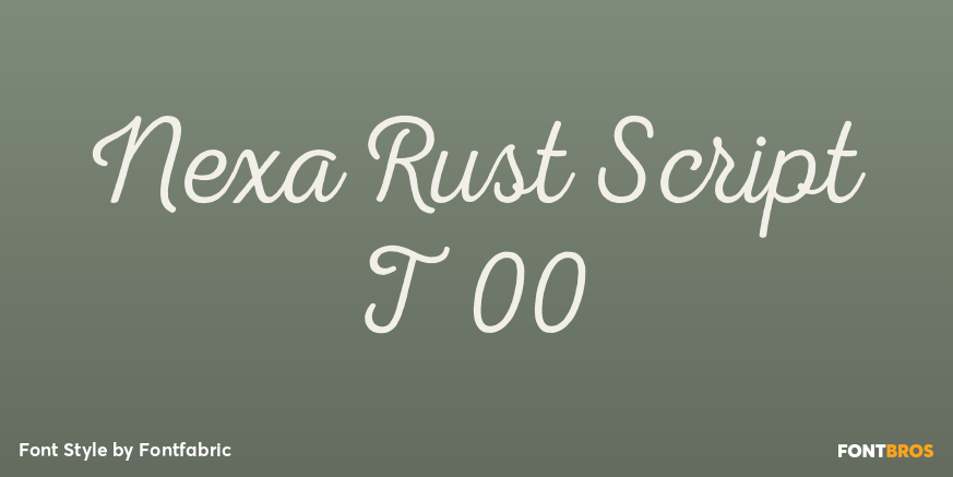 Nexa Rust Script T 00 Poster