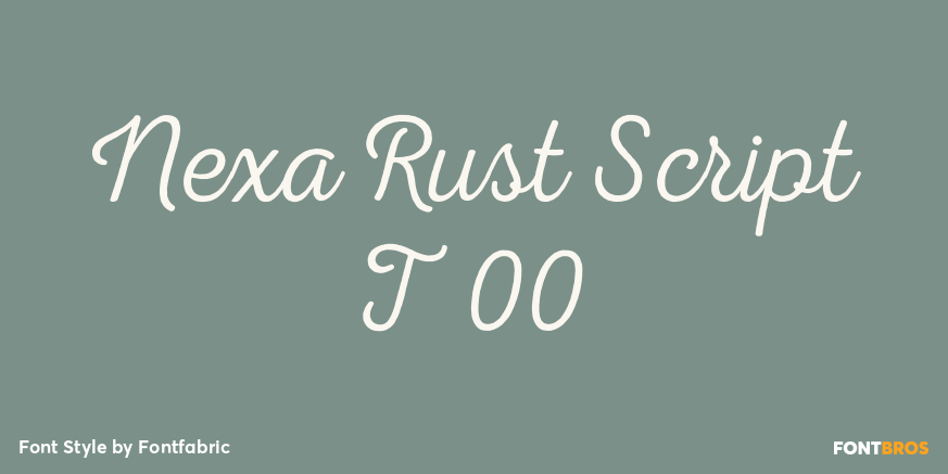 Nexa Rust Script T 00 Poster
