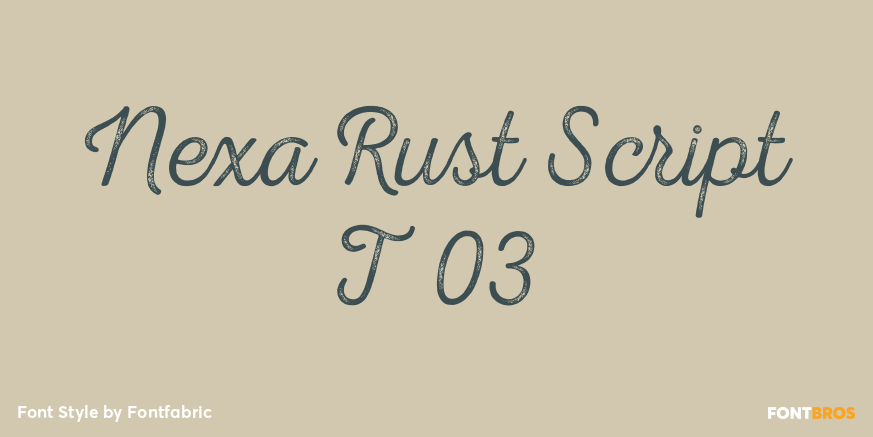 Nexa Rust Script T 03 Poster