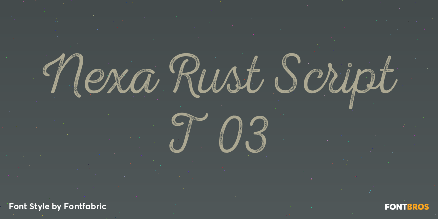 Nexa Rust Script T 03 Poster