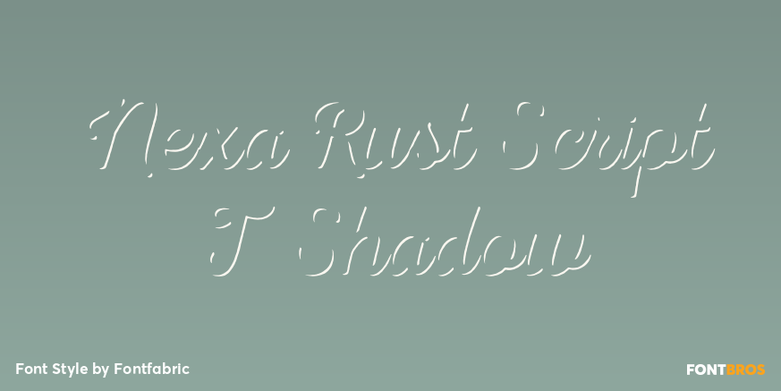 Nexa Rust Script T Shadow Poster
