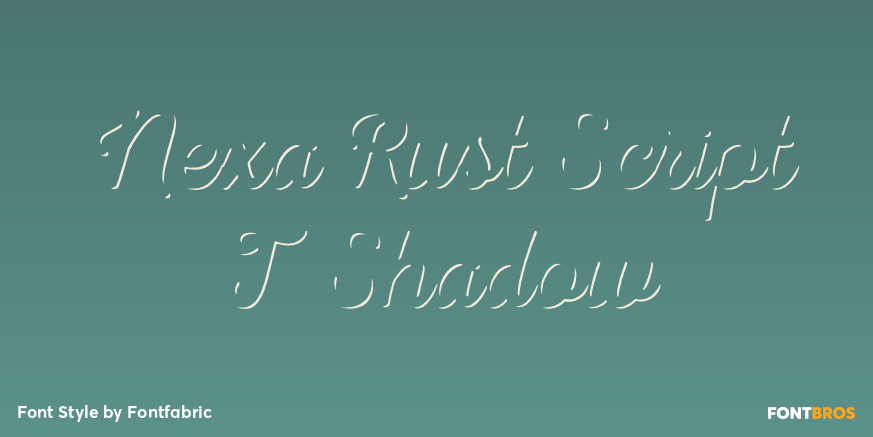 Nexa Rust Script T Shadow Poster
