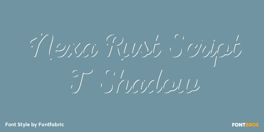 Nexa Rust Script T Shadow Poster