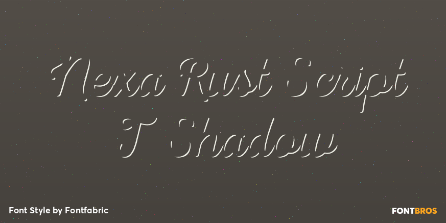Nexa Rust Script T Shadow Poster