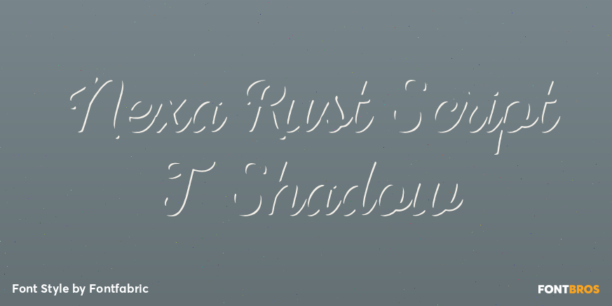 Nexa Rust Script T Shadow Font Poster #1