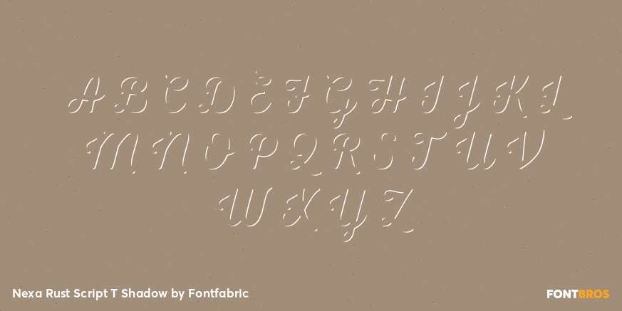 Nexa Rust Script T Shadow Font Poster #2