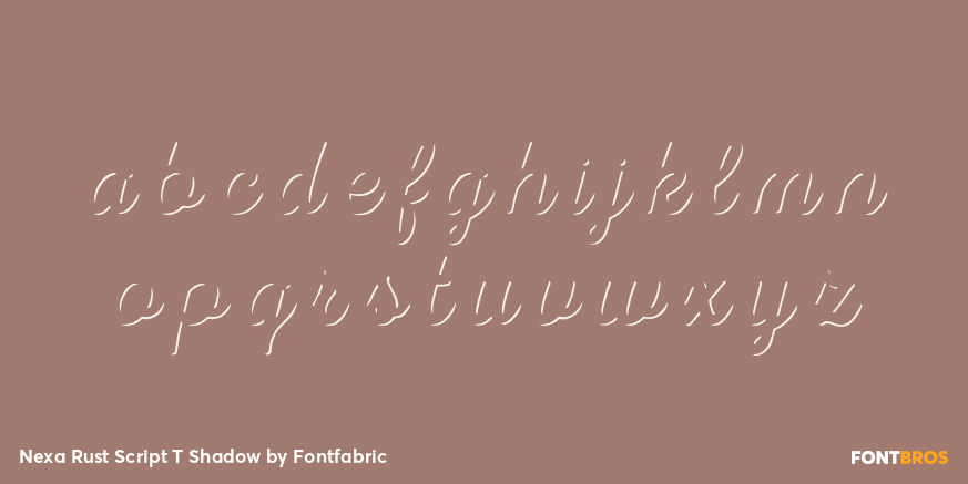 Nexa Rust Script T Shadow Font Poster #3