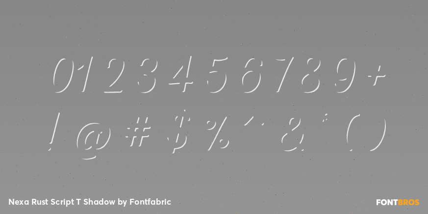 Nexa Rust Script T Shadow Font Poster #4