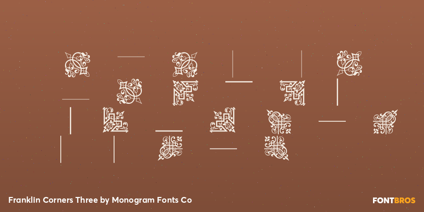 Franklin Corners Three Font Poster #2