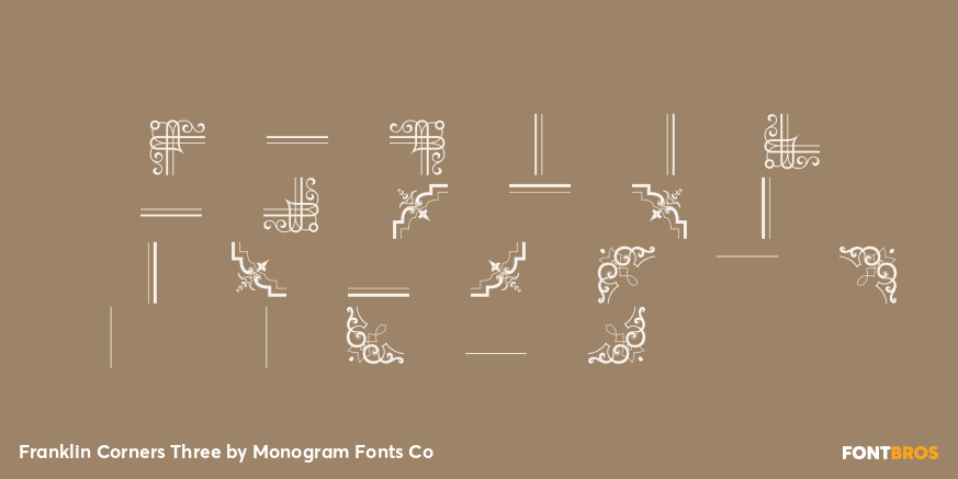 Franklin Corners Three Font Poster #3