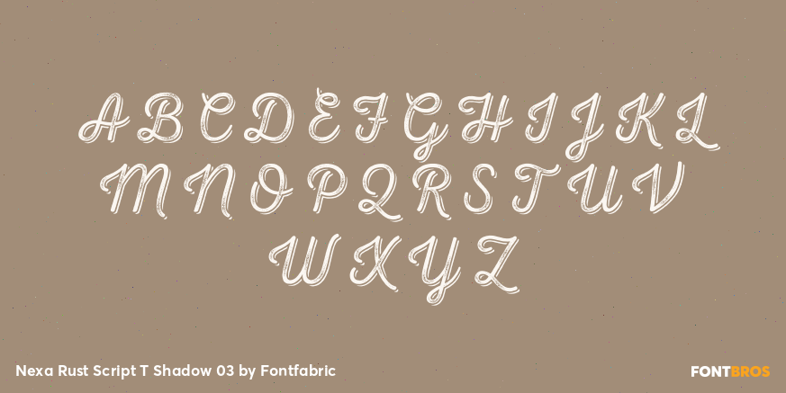 Nexa Rust Script T Shadow 03 Font Poster #2