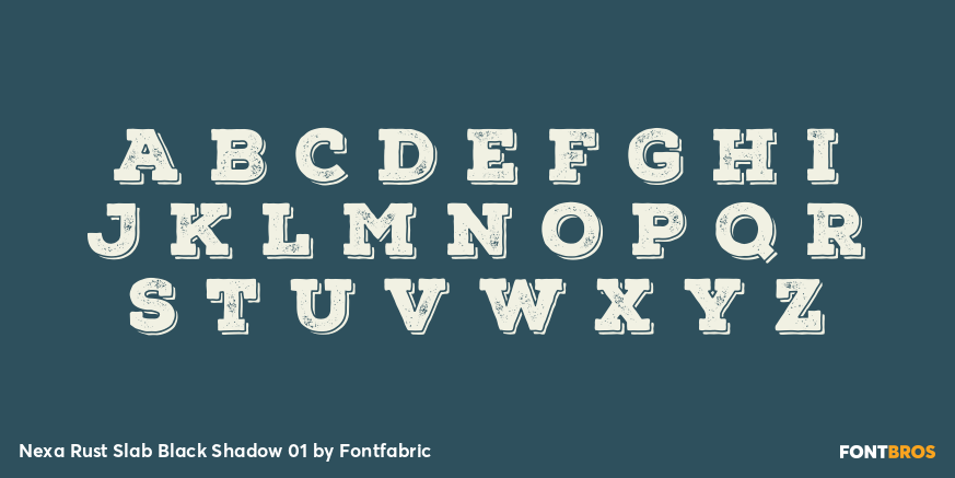Nexa Rust Slab Black Shadow 01 Font Poster #2