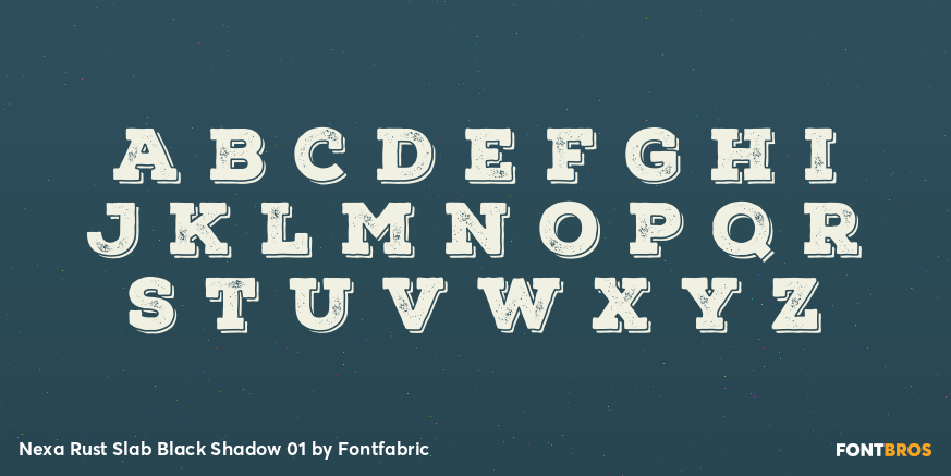 Nexa Rust Slab Black Shadow 01 Font Poster #3
