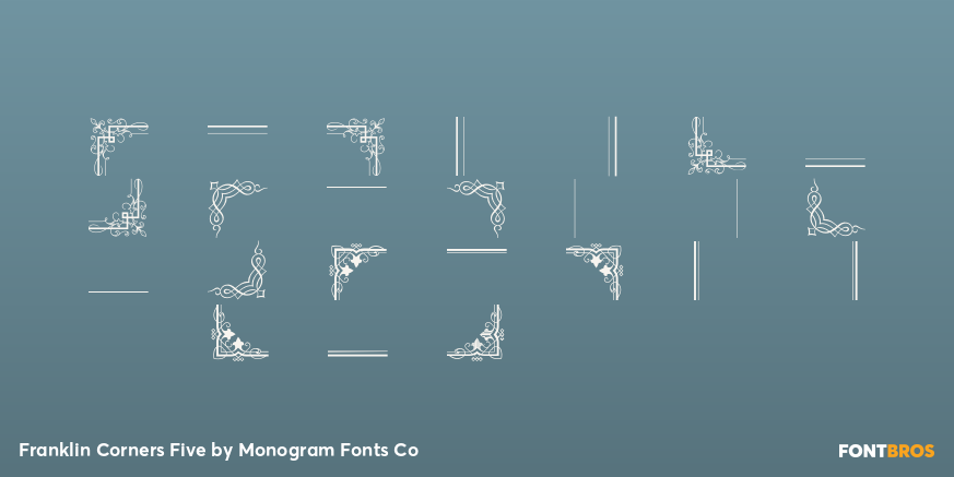 Franklin Corners Five Font Poster #2