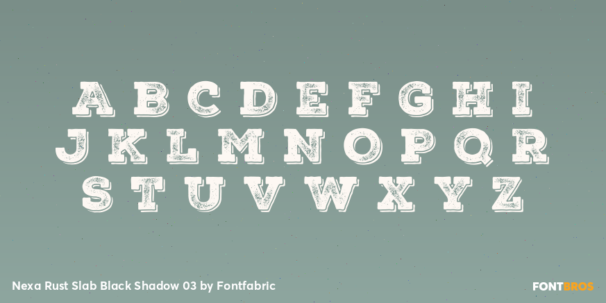 Nexa Rust Slab Black Shadow 03 Font Poster #2