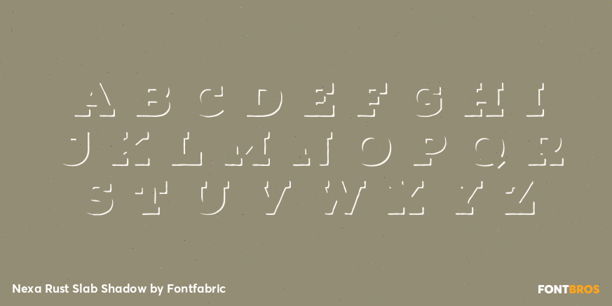 Nexa Rust Slab Shadow Font Poster #2