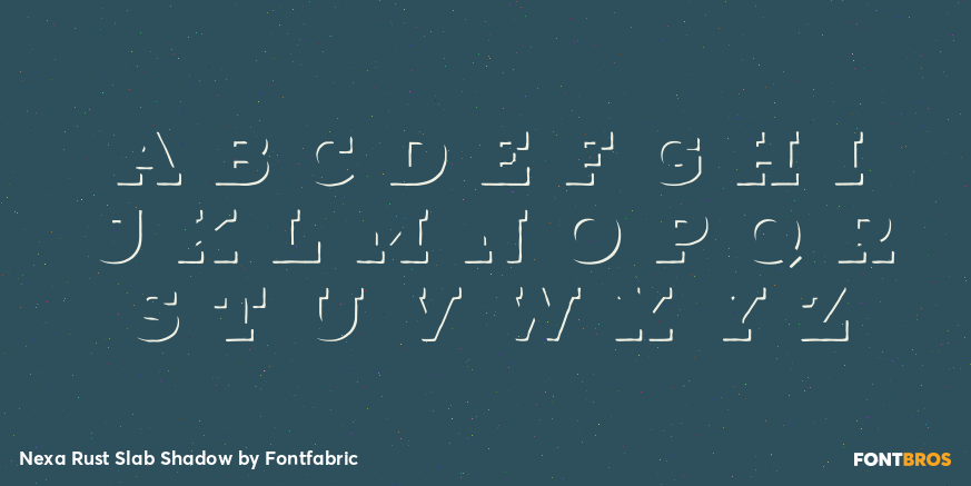 Nexa Rust Slab Shadow Font Poster #3