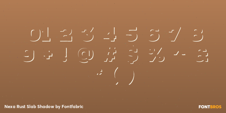 Nexa Rust Slab Shadow Font Poster #4