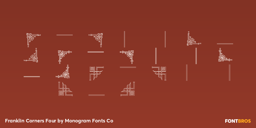 Franklin Corners Four Font Poster #2