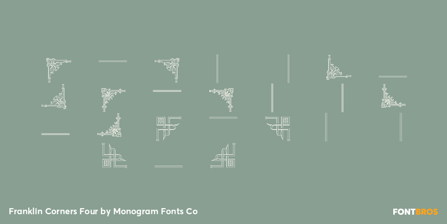 Franklin Corners Four Font Poster #1