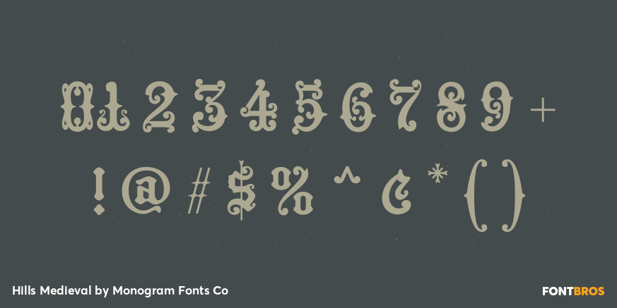 Hills Medieval Font Poster #1