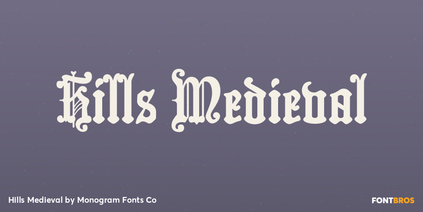 Hills Medieval Font Poster #1