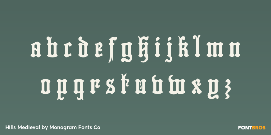 Hills Medieval Font Poster #3